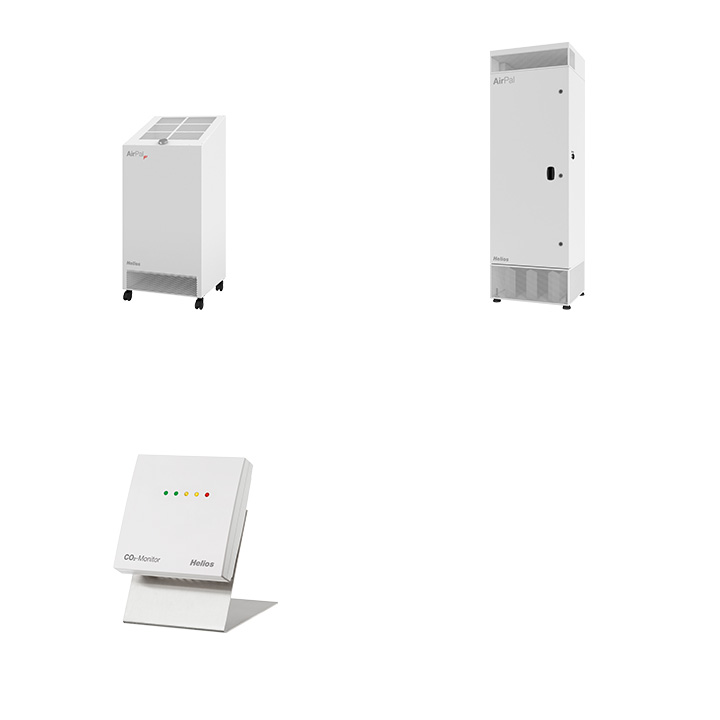 Air purifiers and CO<sub>2</sub> monitors