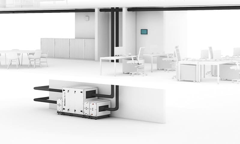 Centrales double flux compactes avec récupération d'énergie pour le tertiaire et le résidentiel